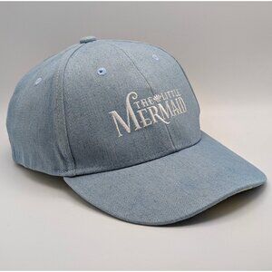 Disney Cakeworthy Little Mermaid Denim Baseball Hat Strap Back Dinglehopper Brim